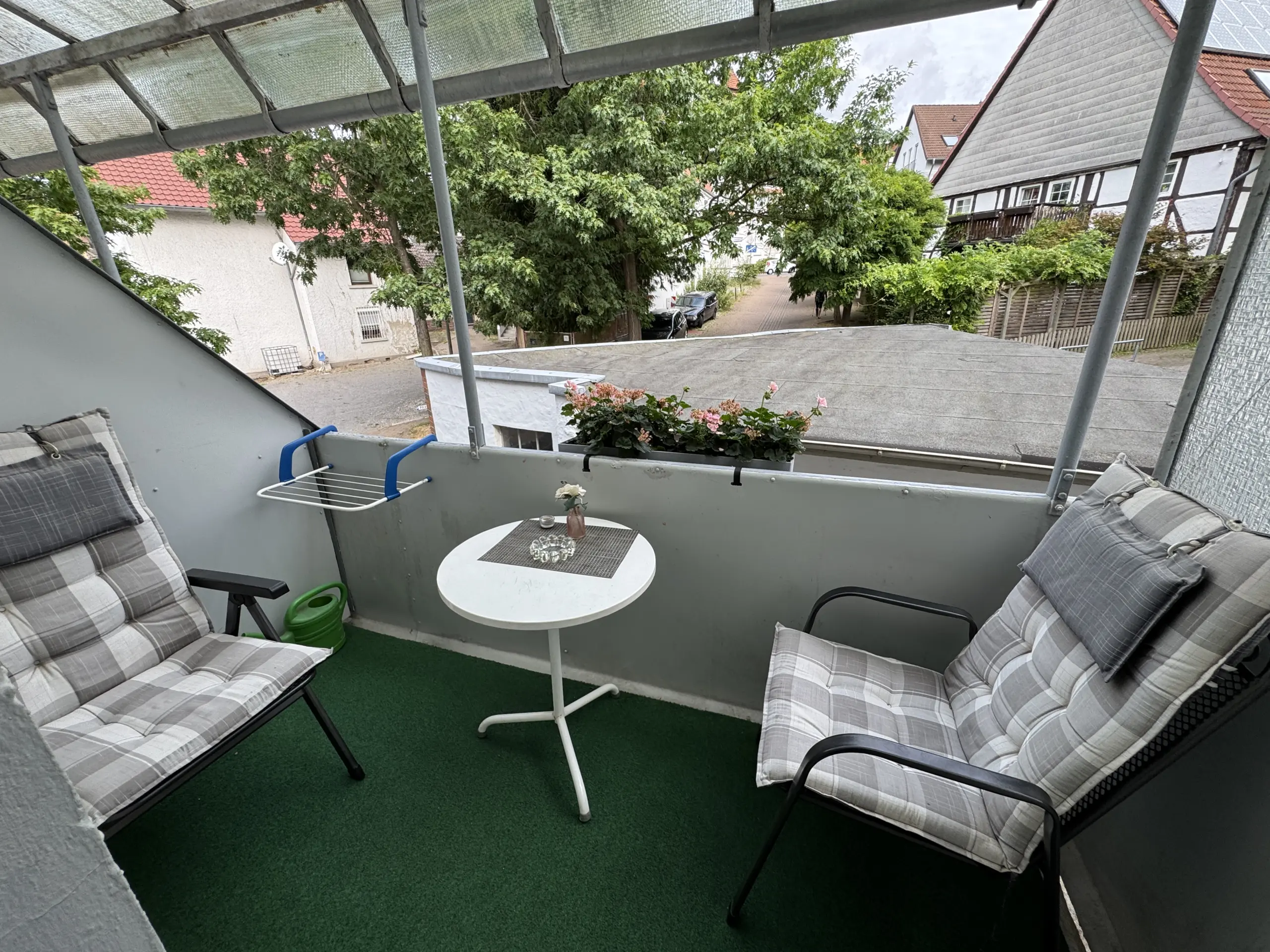 Balkon mit Sitzgruppe der Ferienwohnung 3 in Bad Pyrmont
