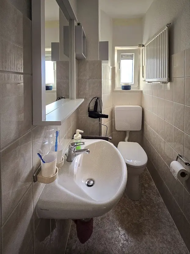 Gäste-WC in der Ferienwohnung 5 in Bad Pyrmont